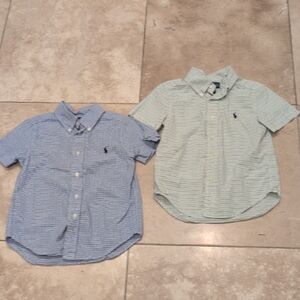 LOT 2 Ralph Lauren Boys Button Down shirts- 4T